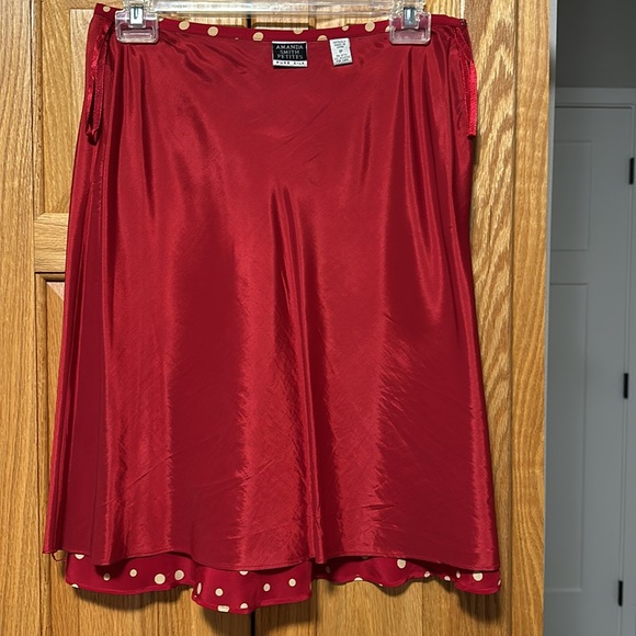 Amanda Smith petites pure silk skirt fully lined with silk size 8P - Picture 3 of 6